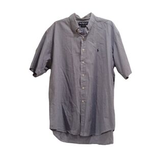 Polo Ralph Lauren Blake Button Down Shirt Men's XL Blue White Microcheck Gingham